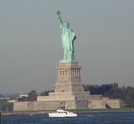 The Statue of Liberty.