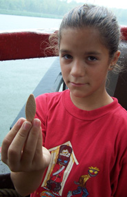 Shannon shows us a biodegradable wooden 