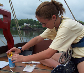 Katie performs a titration test.