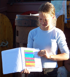 Ciara demonstrates her findings.