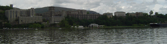 A view of West Point from the river.