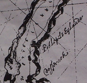 A 17th century nautical chart showing this section of the Hudson.