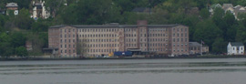 A century-old disused factory on the Newburgh waterline.