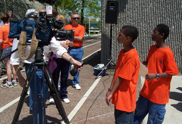 Jamal and Jamar face the Fox 23 camera.