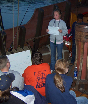 Andi gives a presentation to her rapt audience.