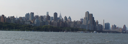 The Manhattan skyline.