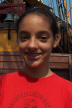 Student crewmember Rebecca V.