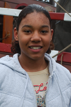 Student crewmember Kristie