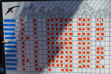 The Task Matrix, only just beginning to be filled.