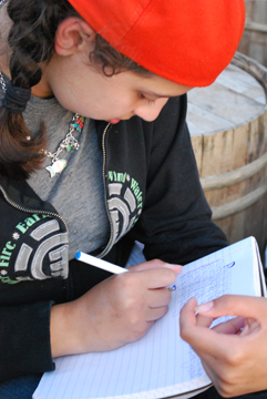 Nadia writes in her journal.