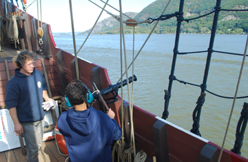 Matt fires a swivel gun salute to Garrison, NY.