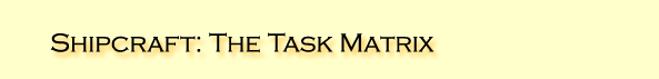 Shipcraft: The Task Matrix