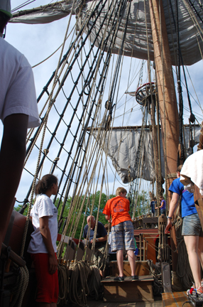 Students set the fore and main courses.