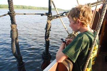 Nick takes a current speed reading.