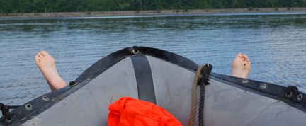 A student's feet pop up from under the Zodiak.