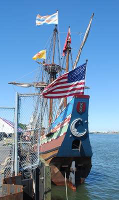 The Half Moon docked at Atlantic Salt.