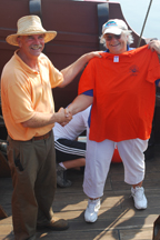 Ellie Chepaitis earns her crew shirt.